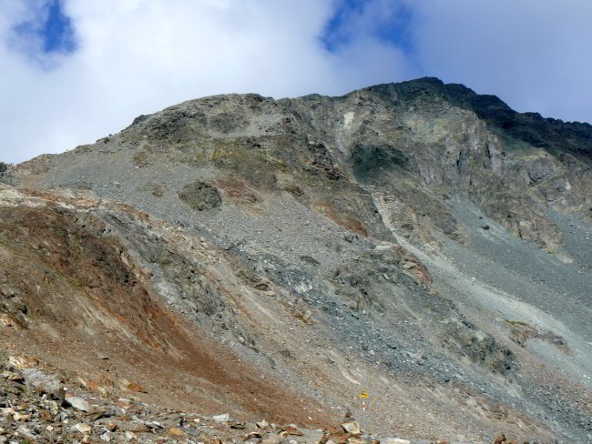 Blick zurück zum Schwarzhorn-Gipfel
